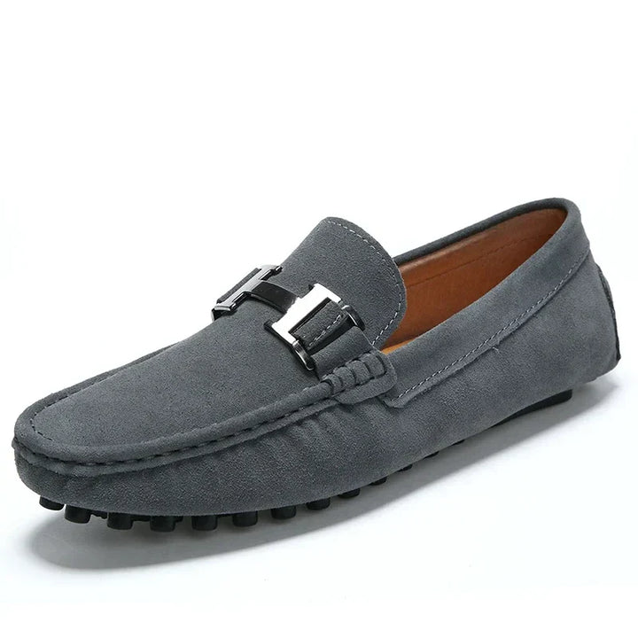 Mens Slip-On Loafers Suede Soft Leather Comfortable