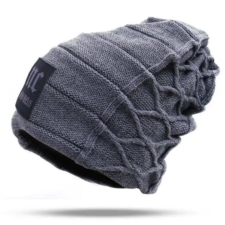 Unisex Knit Winter Hat with Faux Fur Lining Warm