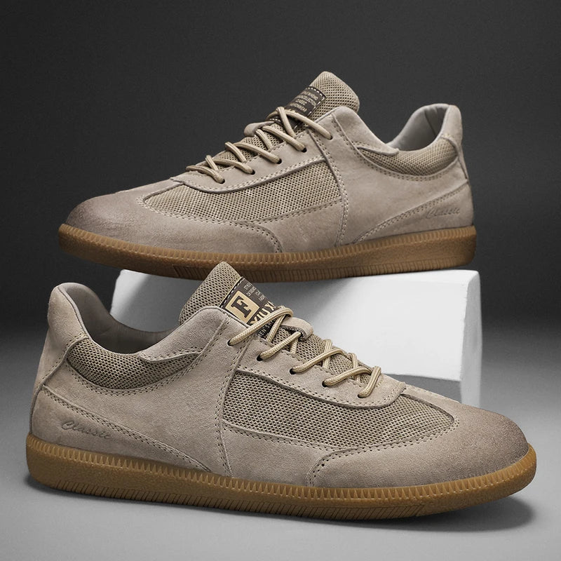 Mens Classic Lace-Up Sneakers Comfortable Fit - BritishMode