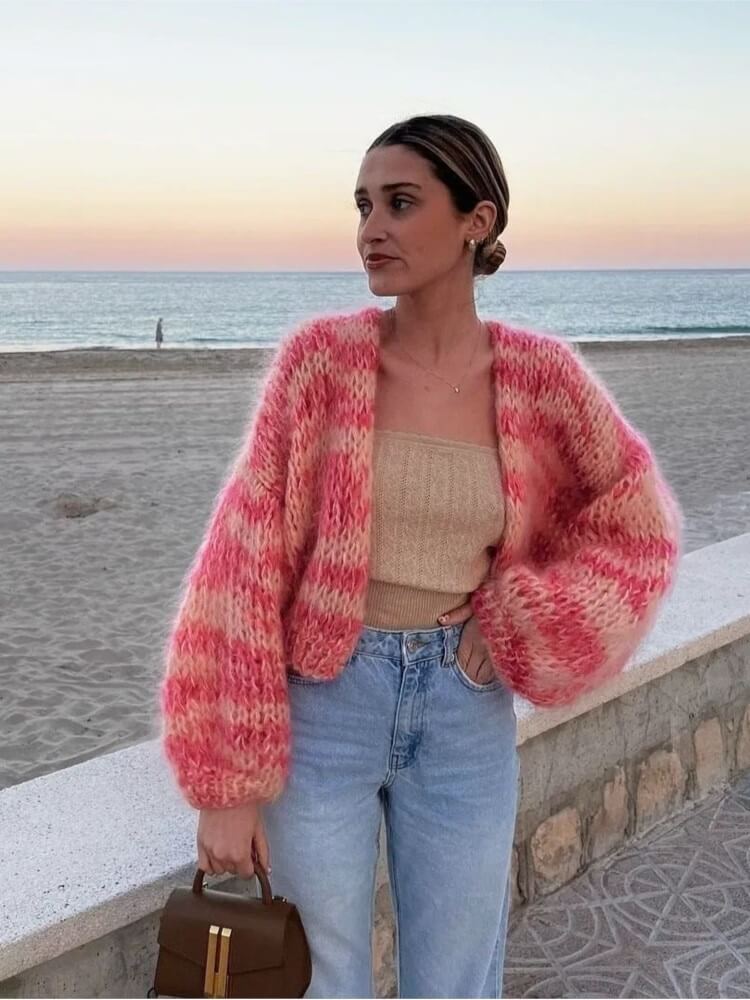 Womens Crew Neck Sweater Cozy Fit Soft Knit