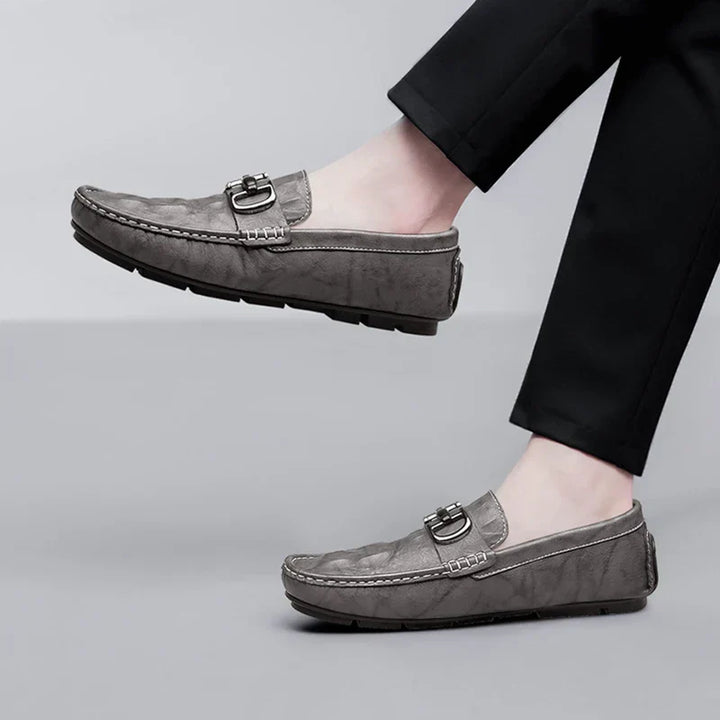 Mens Loafers Genuine Leather Slip-On
