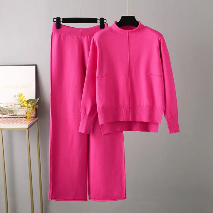 Womens Sweater Set Knit Cozy Fit