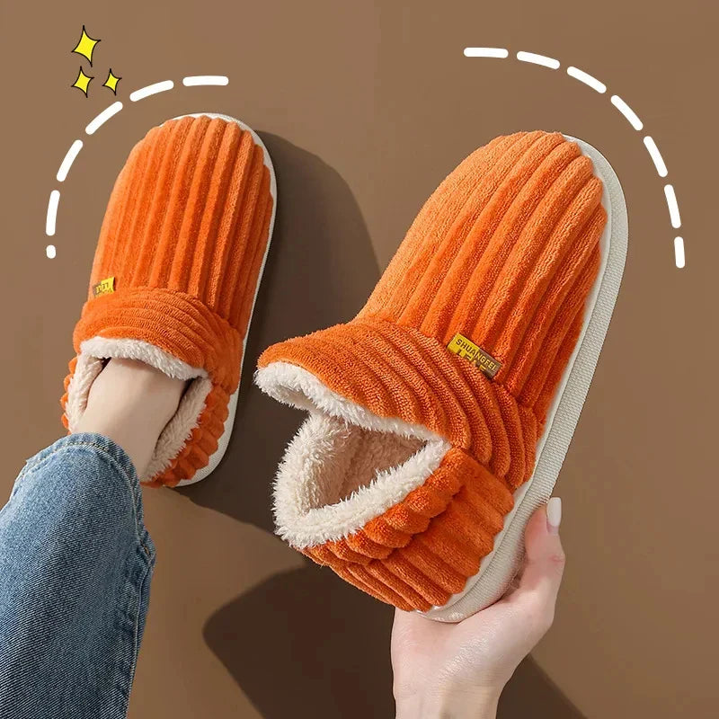 Womens Faux Fur Slide Slippers Soft Warm Indoor Shoes