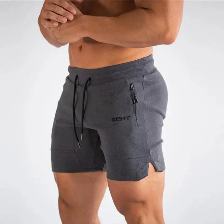 Mens Sports Shorts with Zippered Pockets Athletic Fit