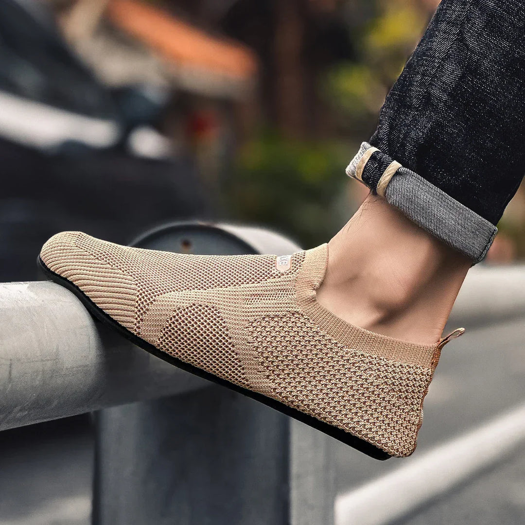 Mens Loafers Mesh Upper Slip-On