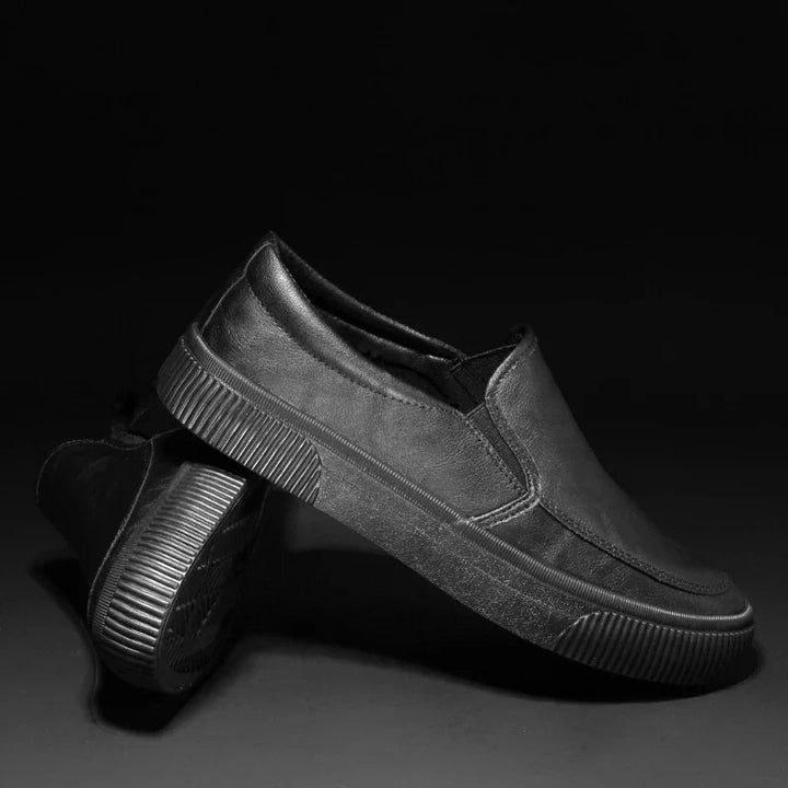 Mens Leather Loafers Slip-On Classic Fit