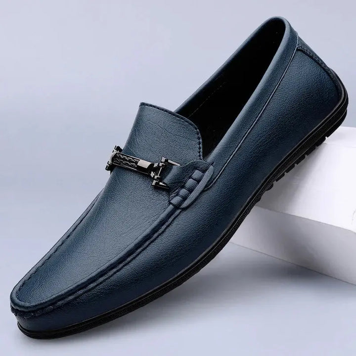 Mens Leather Loafers Classic Style with Modern Detail - BritishMode