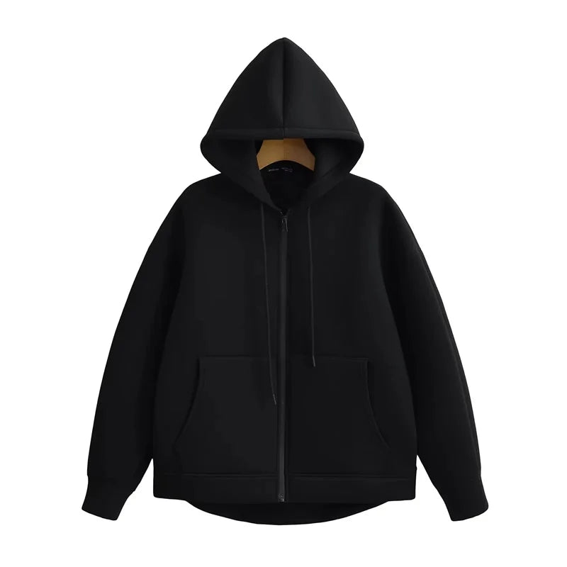 Womens Hoodie Fleece Relaxed Fit with Pockets