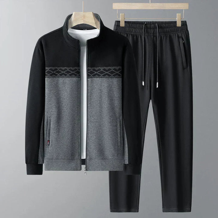Mens Tracksuit Set Zip-Up Relaxed Fit - BritishMode