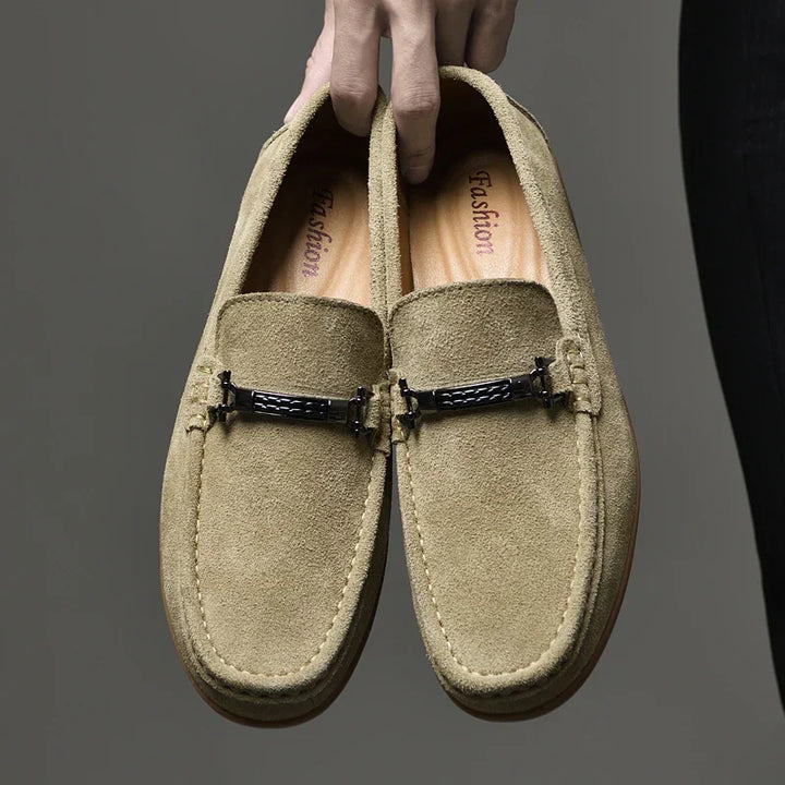 Mens Loafers Suede Slip-On