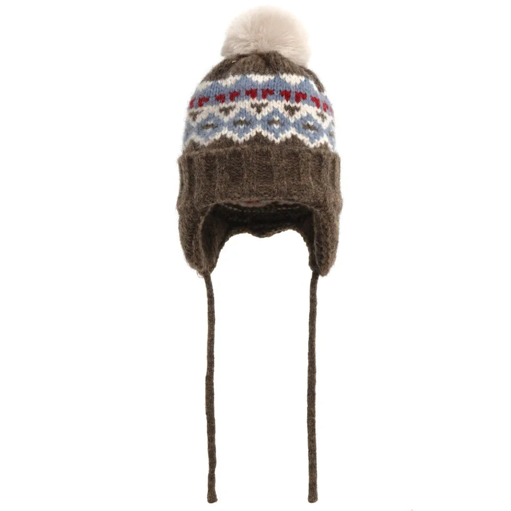 Womens Knit Hat with Pom Pom Warm Fit