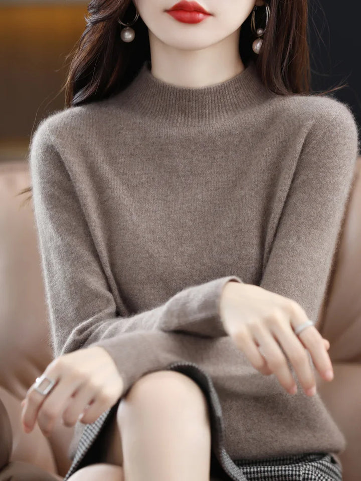 Womens Merino Wool Sweater Soft Fitted