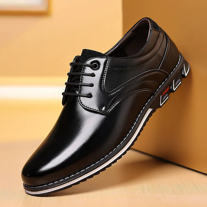 Mens Classic Leather Dress Shoes Comfortable Fit