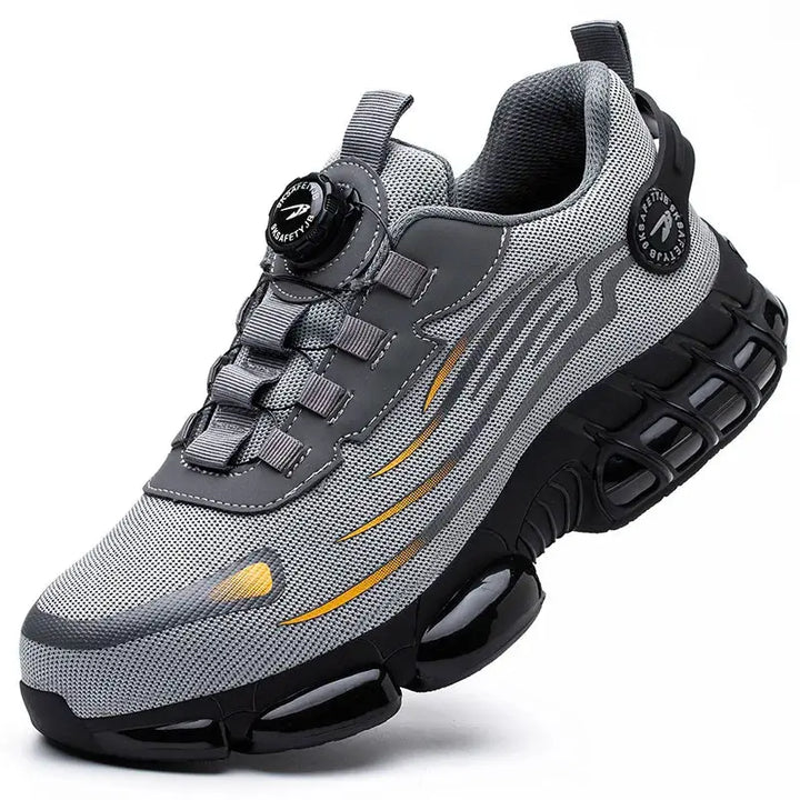 Mens Safety Shoes Steel Toe Rotating Buckle Closure