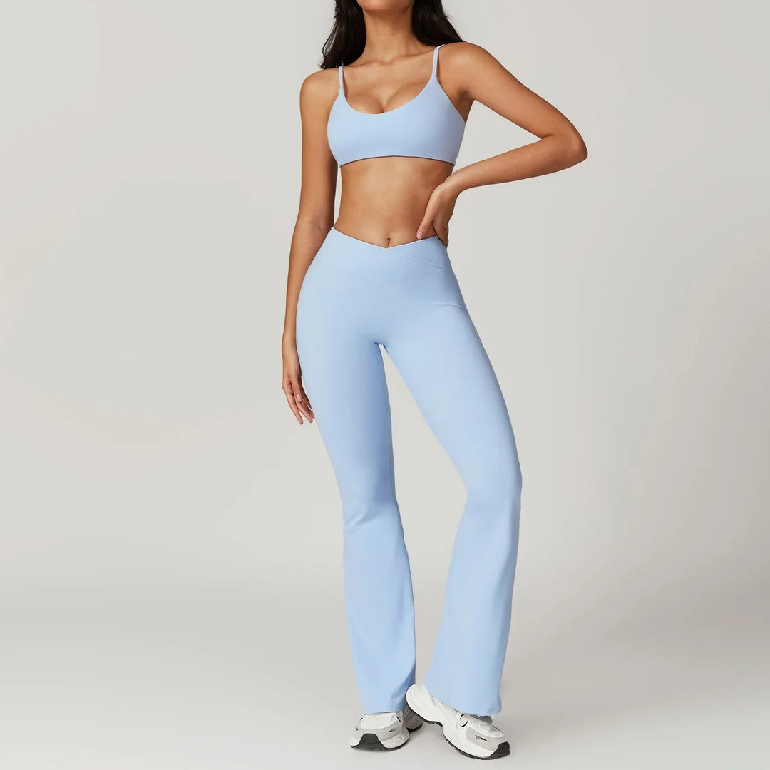 Womens 2-Piece Yoga Set Sports Bra and Tight Pants