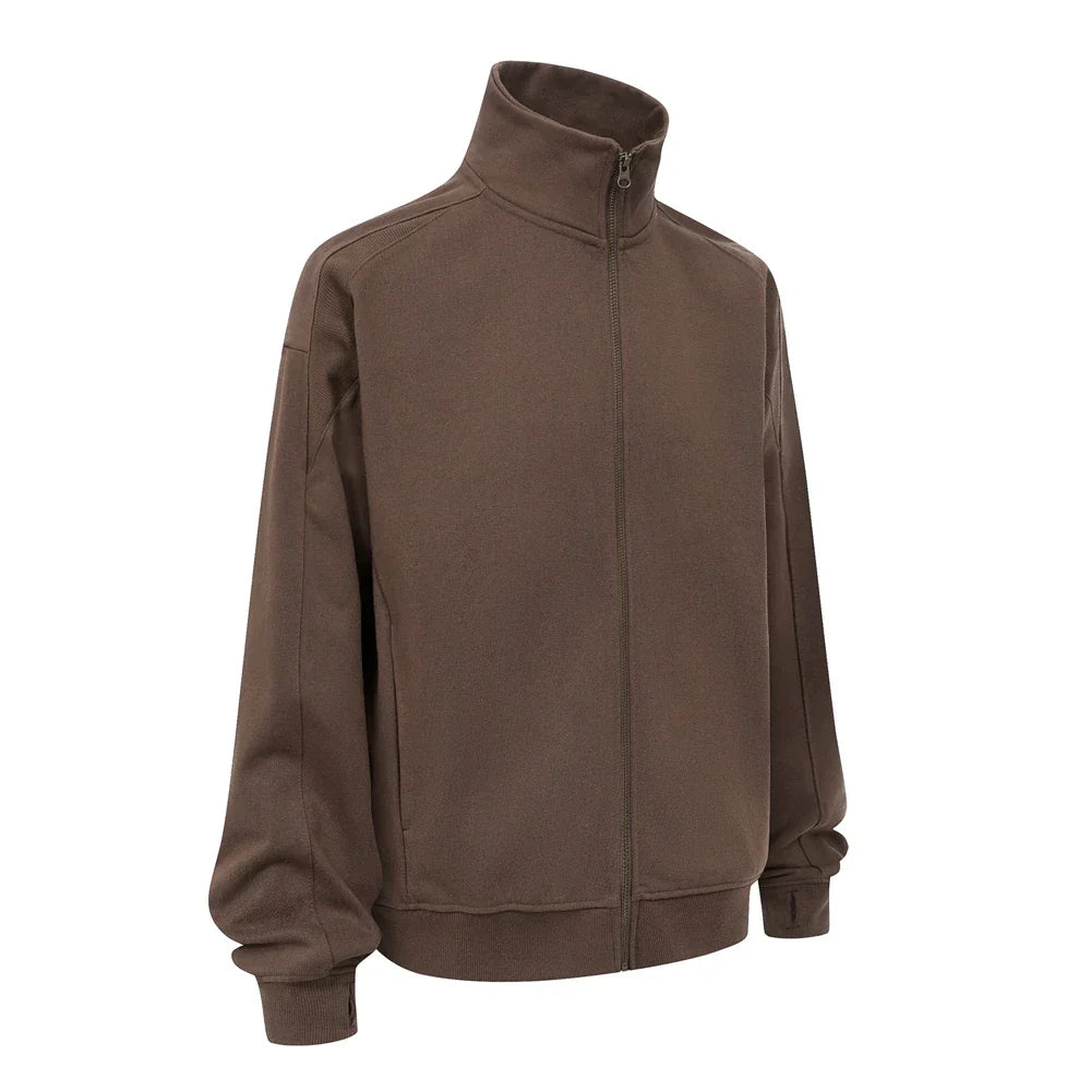 Unisex Hooded Sweatshirt Thick Warm Zip-Up