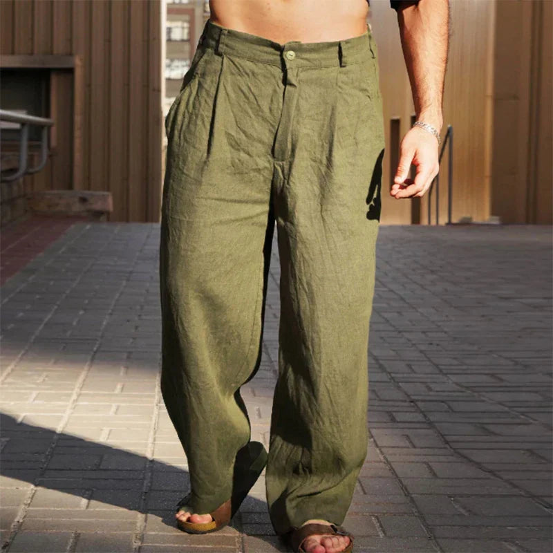 Mens Trousers Comfortable Loose Fit