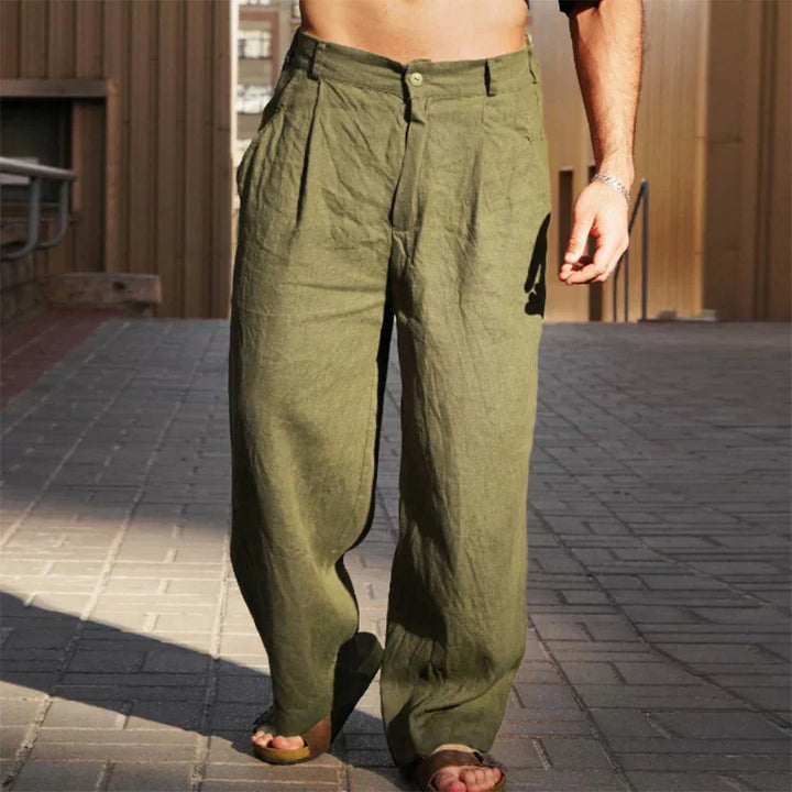 Mens Trousers Comfortable Loose Fit