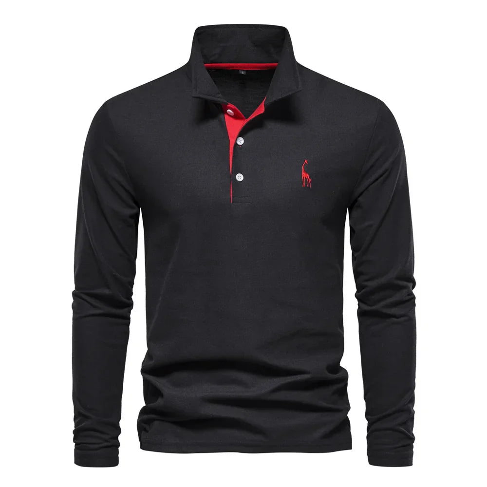 Mens Polo Shirt Embroidered Classic Fit