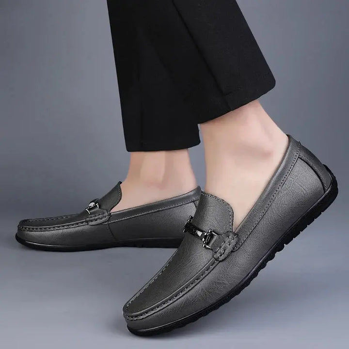 Mens Leather Loafers Classic Style with Modern Detail