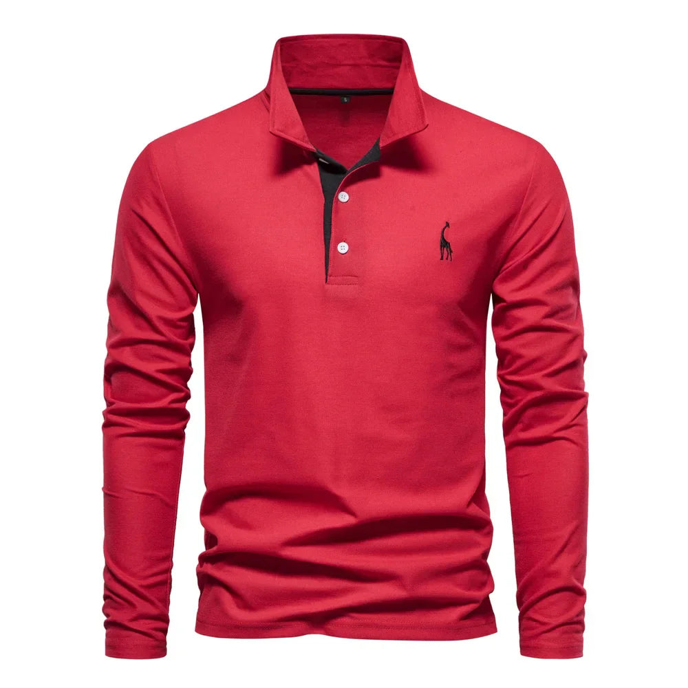 Mens Polo Shirt Embroidered Classic Fit