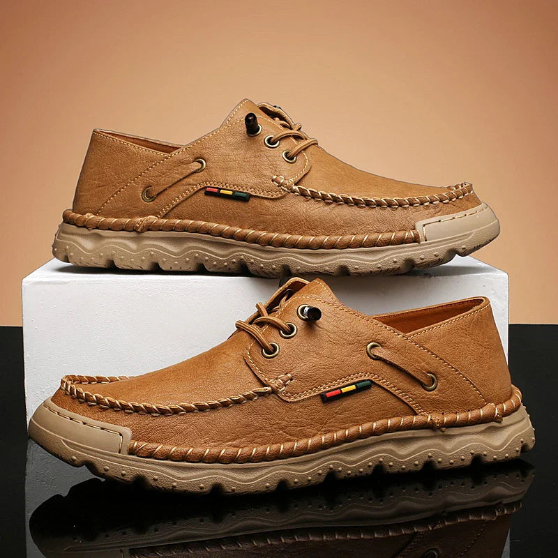 Mens Leather Shoes Genuine Leather Slip-On