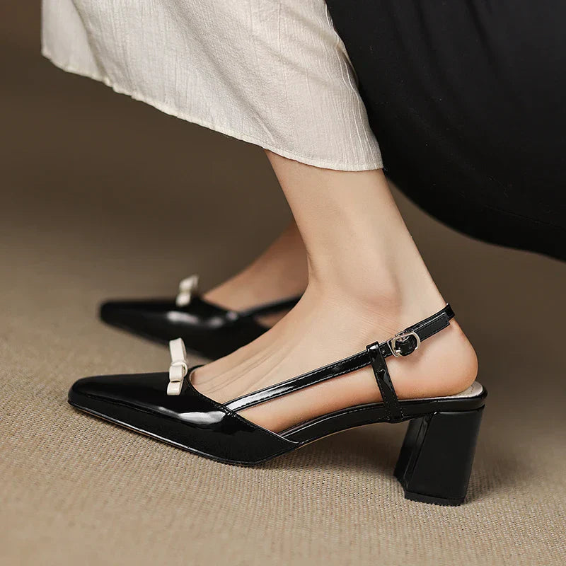 Womens Genuine Leather Heels Classic Fit