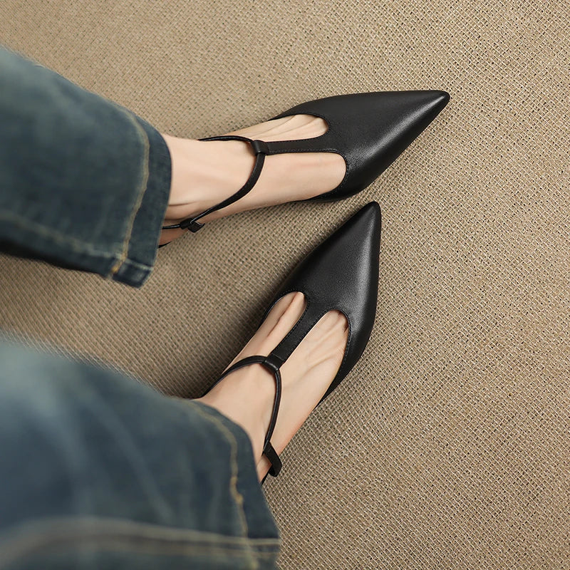 Womens Heels Genuine Leather Classic Fit