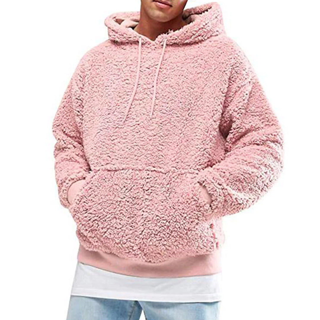 Mens Hooded Sweatshirt Soft Plush Fabric - BritishMode
