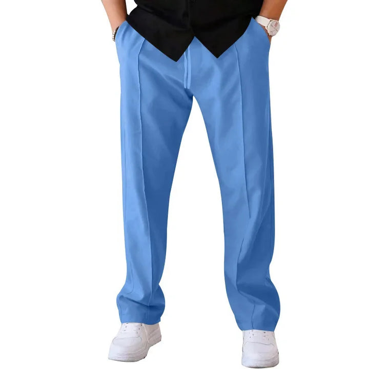 Womens Straight Leg Pants with Elastic Waist Comfortable Fit