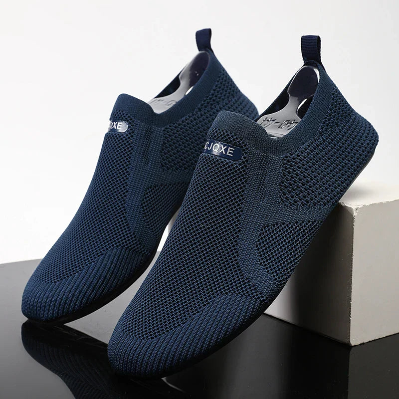 Mens Loafers Mesh Upper Slip-On