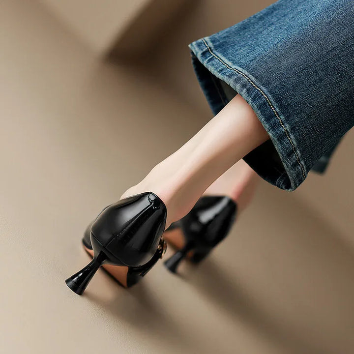 Womens Leather Heels Genuine Leather Classic Fit