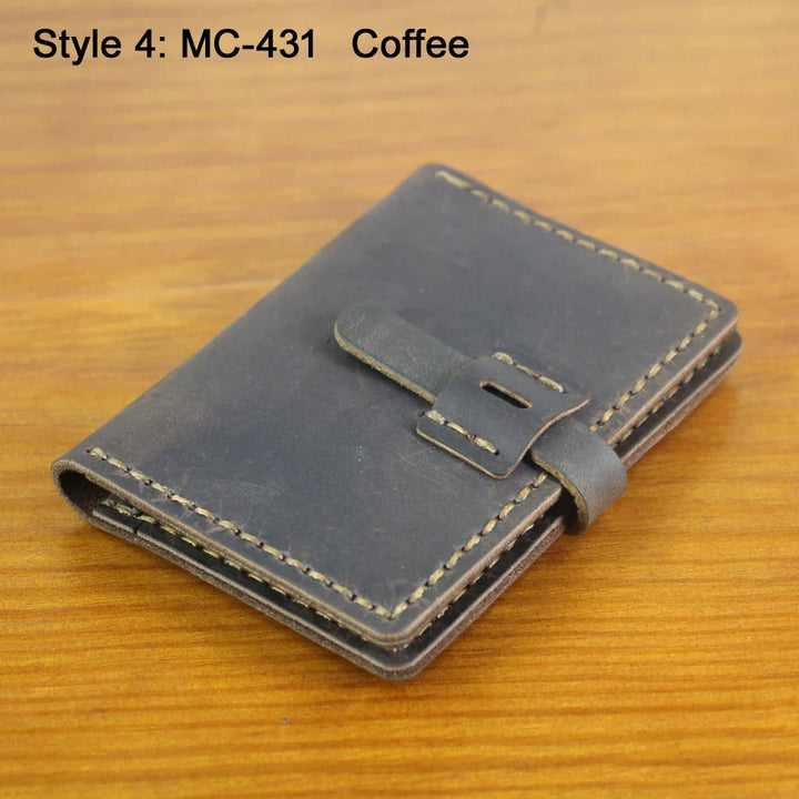 Mens Card Wallet Genuine Leather Slim Fit