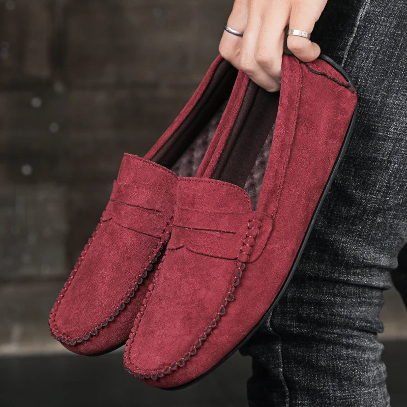 Mens Leather Slip-On Shoes Stylish Fit