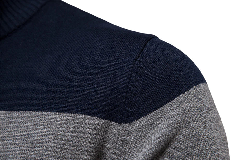Mens Quarter-Zip Sweater Knit Regular Fit