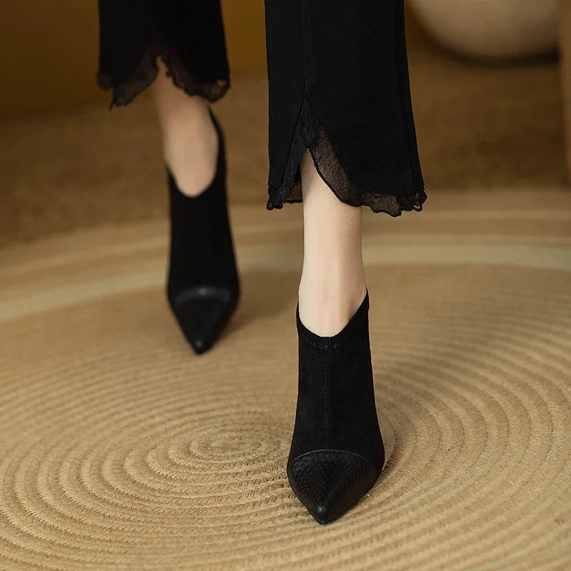 Womens Leather Heels Classic Fit