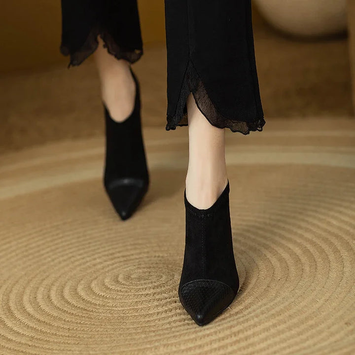 Womens Leather Heels Classic Fit