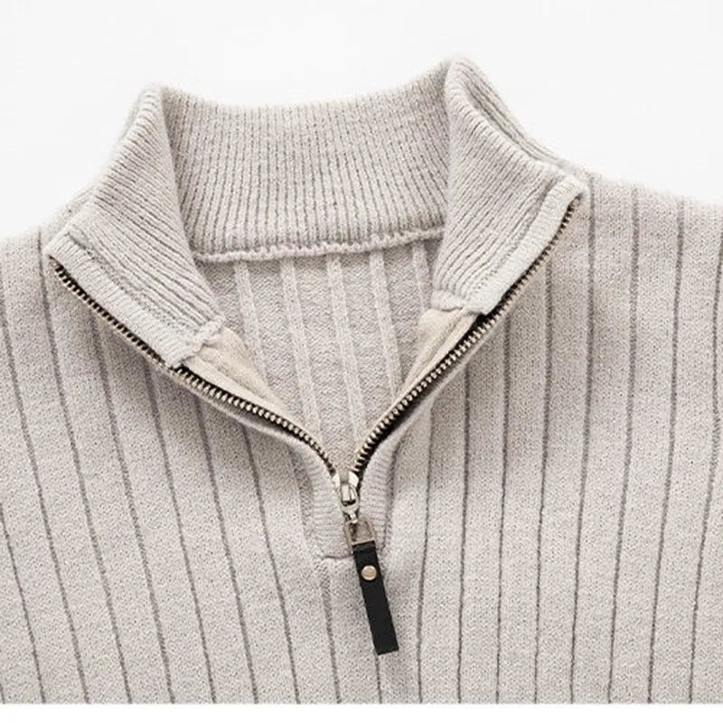 Mens Half-Zip Sweater Knit Casual Fit