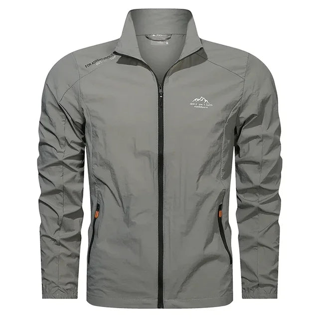 Mens Lightweight Windbreaker Water-Resistant Relaxed Fit