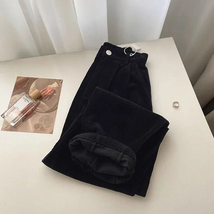 Womens Wide Leg Corduroy Pants Comfortable Fit