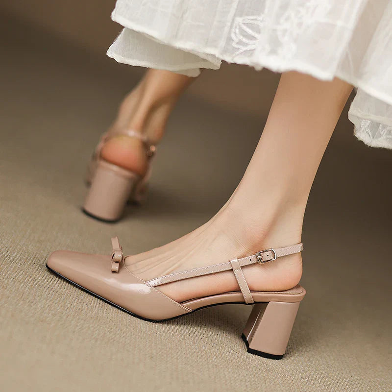 Womens Genuine Leather Heels Classic Fit