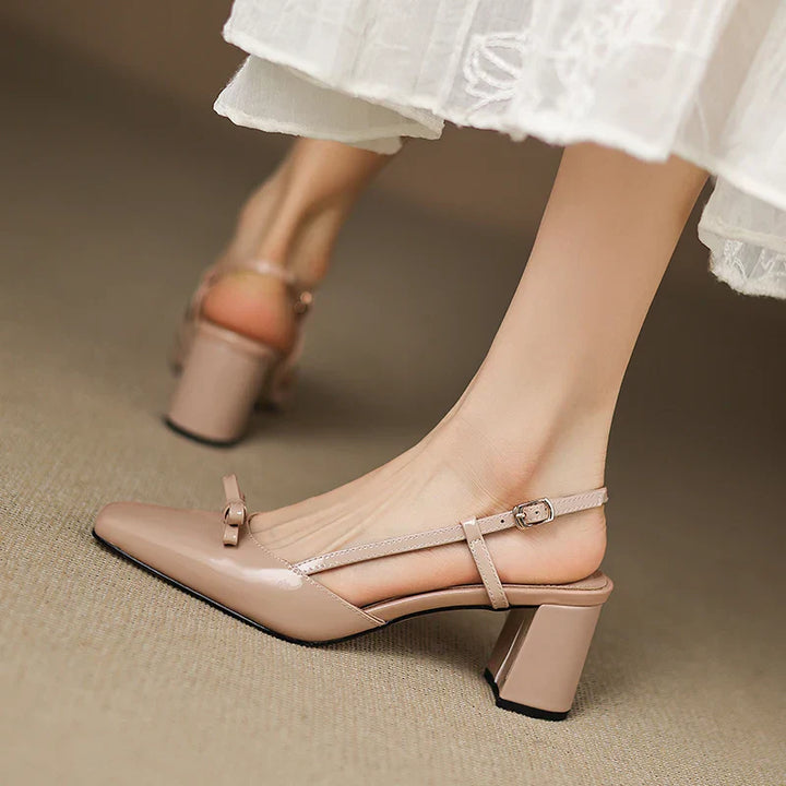 Womens Genuine Leather Heels Classic Fit