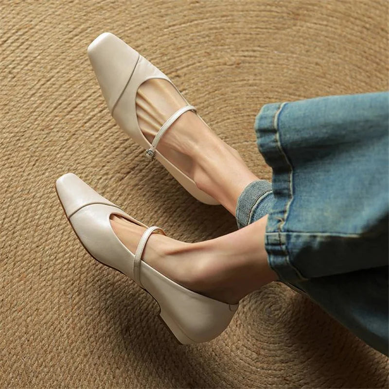 Womens Genuine Leather Pumps Classic Fit
