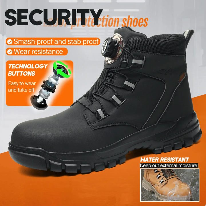 Mens Waterproof Steel Toe Safety Boots