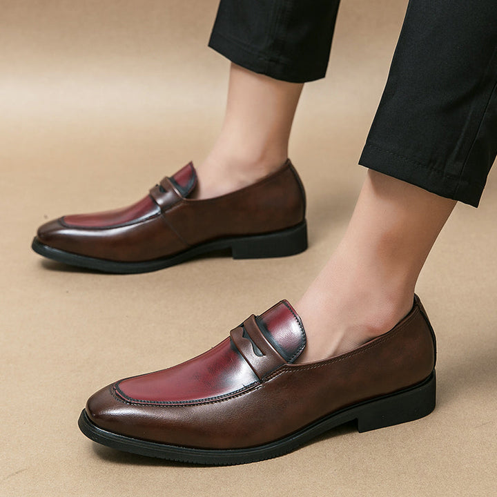 Mens Leather Loafers Slip-On Comfortable