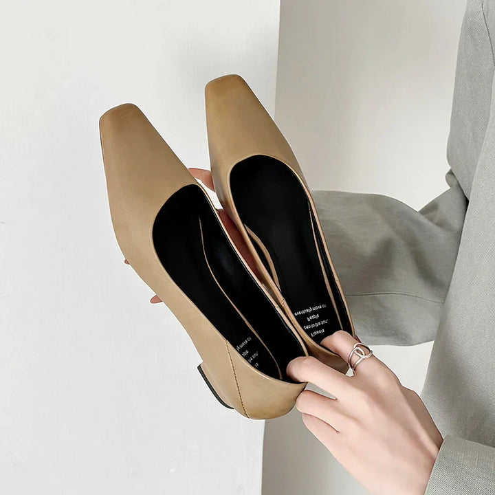 Womens Genuine Leather Pumps Classic Fit
