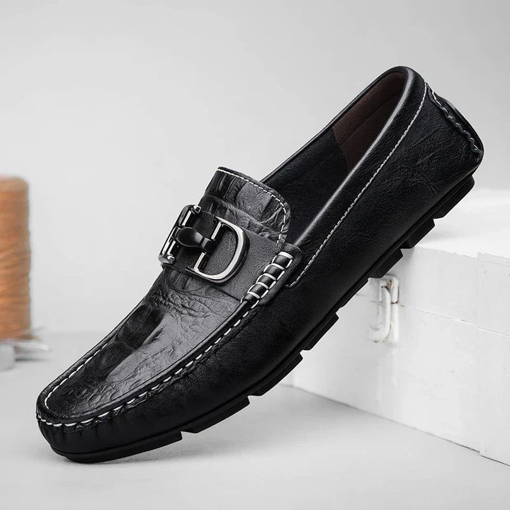 Mens Loafers Genuine Leather Slip-On