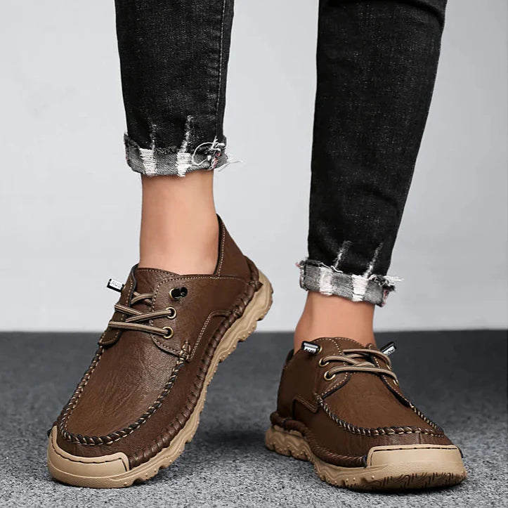 Mens Leather Shoes Genuine Leather Slip-On