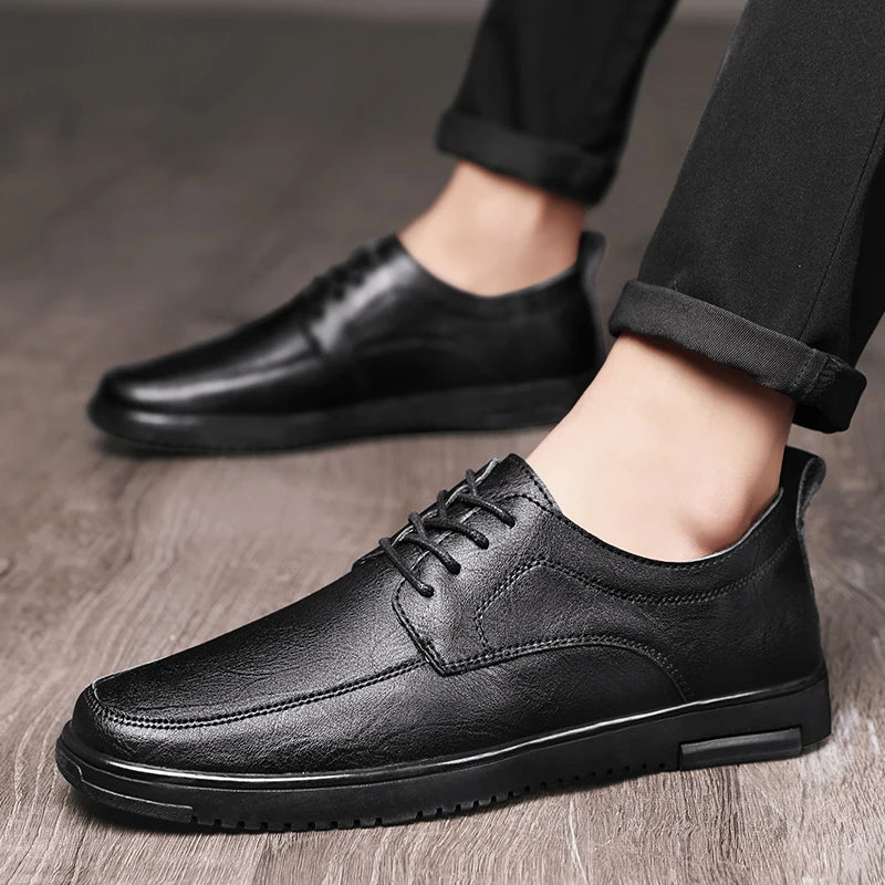 Mens Oxford Shoes Genuine Leather Classic Fit