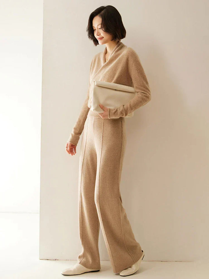 Womens Cashmere Wrap Sweater Soft Knit Crossover Style